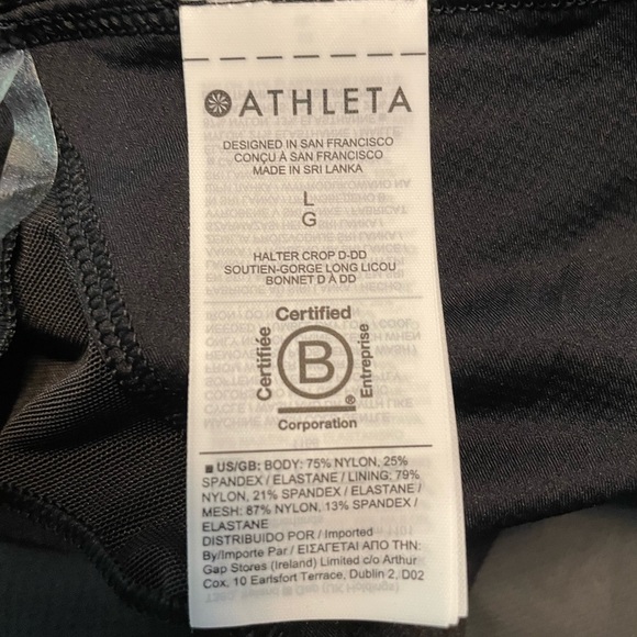 Athleta Halter Crop Top L (D-DD Cups) - Picture 4 of 5